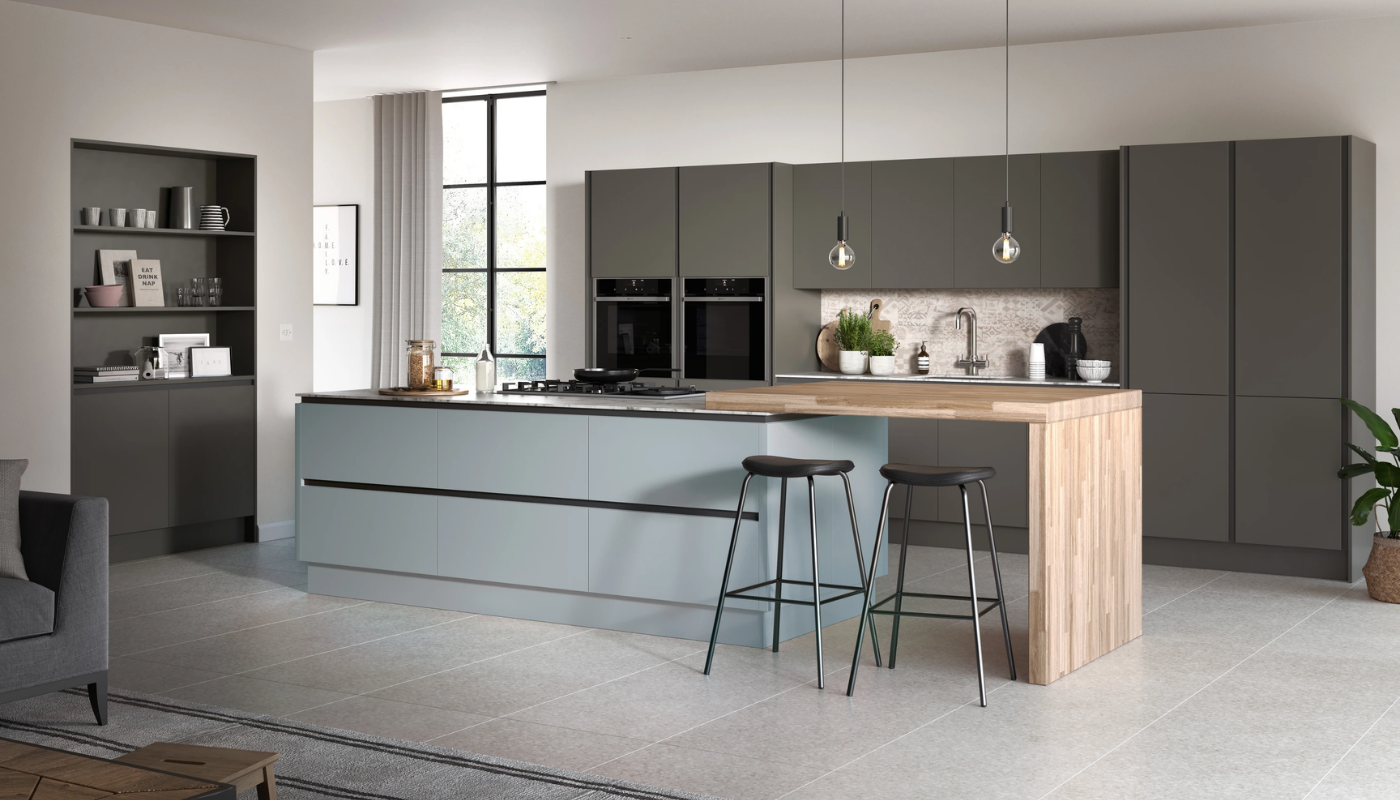 Oblique Painted Modern Kitchen Design